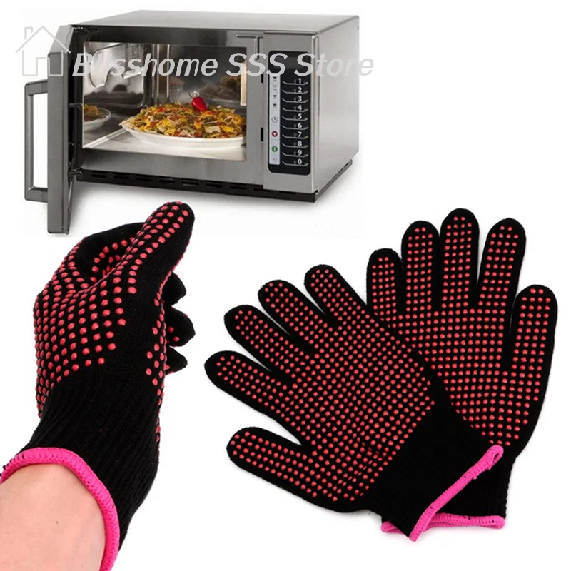 【S】New Double-sided Hair Straightener Perm Curling Hairdressing Heat Resistant Finger Glove Hair Salon Styling Gloves