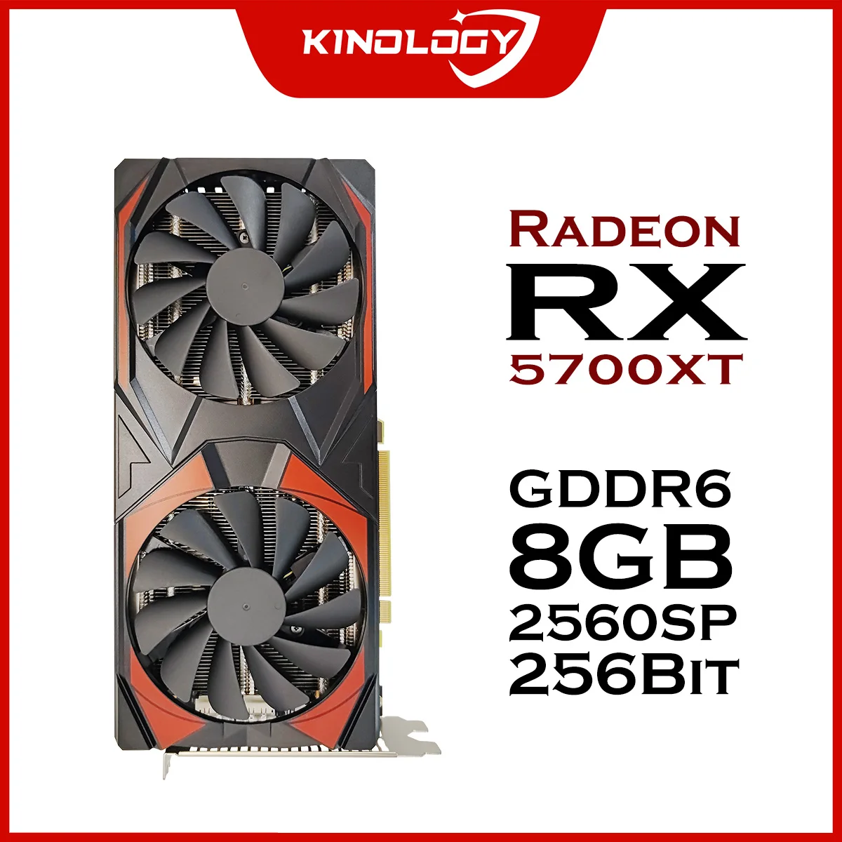 Imagem -06 - Kinology-placa Gráfica Amd Radeon Rx5700xt 8gb Memória Gddr6 Pcie4.0x16 Dpx3 256bit Placa de Vídeo Gamer para Computador Desktop Novo