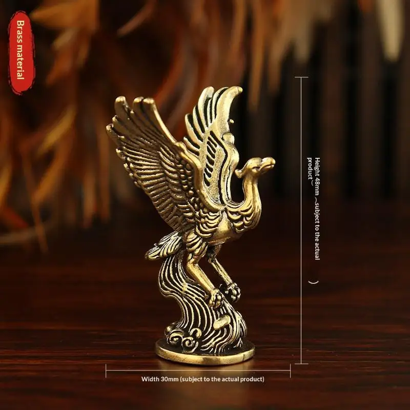 (BF06)1Pcs Qingluan Bird An Ancient Divine Beast Figure Home Decor Qingluan Fire Phoenix Retro Decoration Table Craft Ornament
