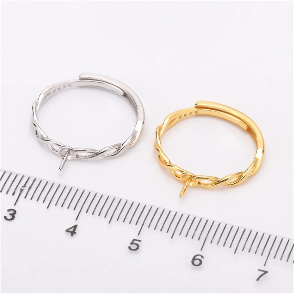 

Wholesale Classic Ring Accessorie Settings Adjustable Blank Pearl Ring Setting Base For Women Diy Jewelry Making J029