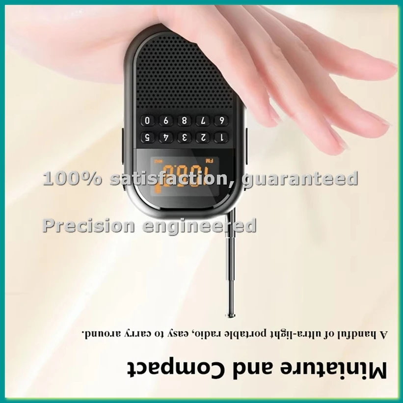 

Миниатюрное карманное FM/AM радио с большим ЖК-дисплеем, беспроводной Bluetooth-динамик, музыкальный плеер с поддержкой TF-карт для пожилых людей B-TCES