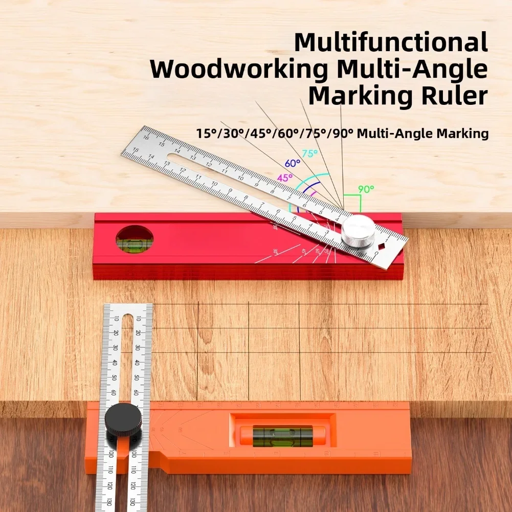 Adjustable Positioning Marking Protractor Tool Adjustable Protractor Tool Multi-Angle Marking Secure Lock Design Measuring Tools