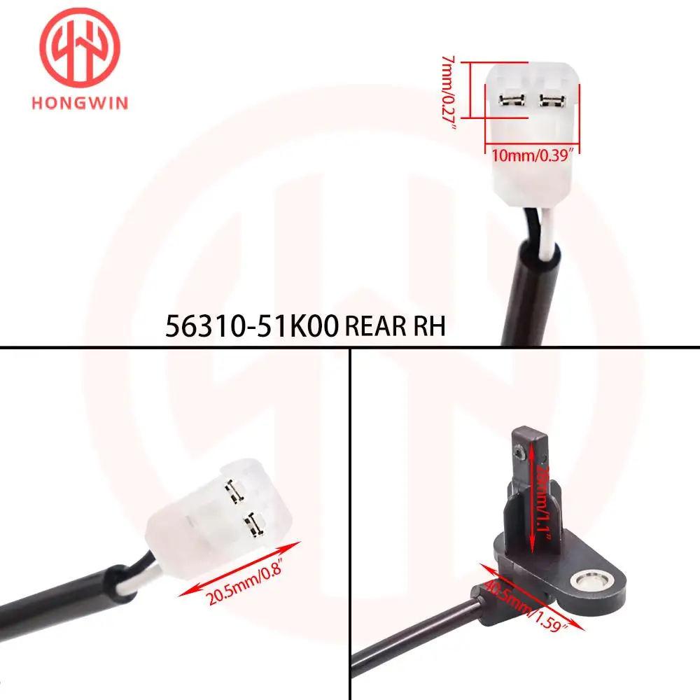 56320-51K00 Posteriore Destra Sinistra ABS Sensore di Velocità 56310-51K00 Per Suzuki Splash xb22s Swift Za01s OPEL AGILA VAUXHALL AGILA