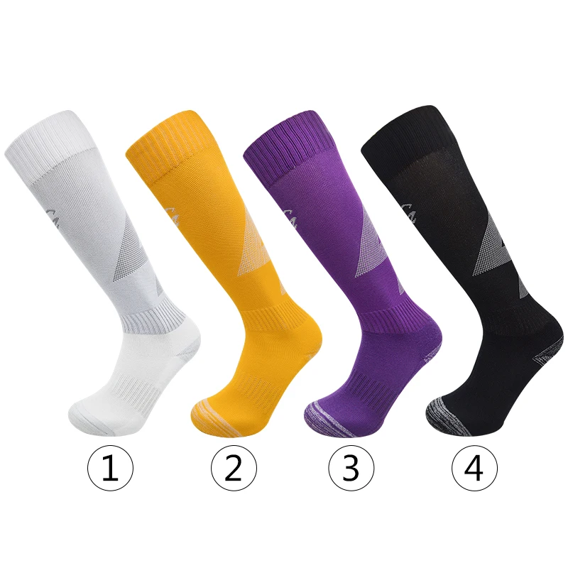 Wholesale custom long tube towel bottom training football socks genuine nylon raw material high elastic thread