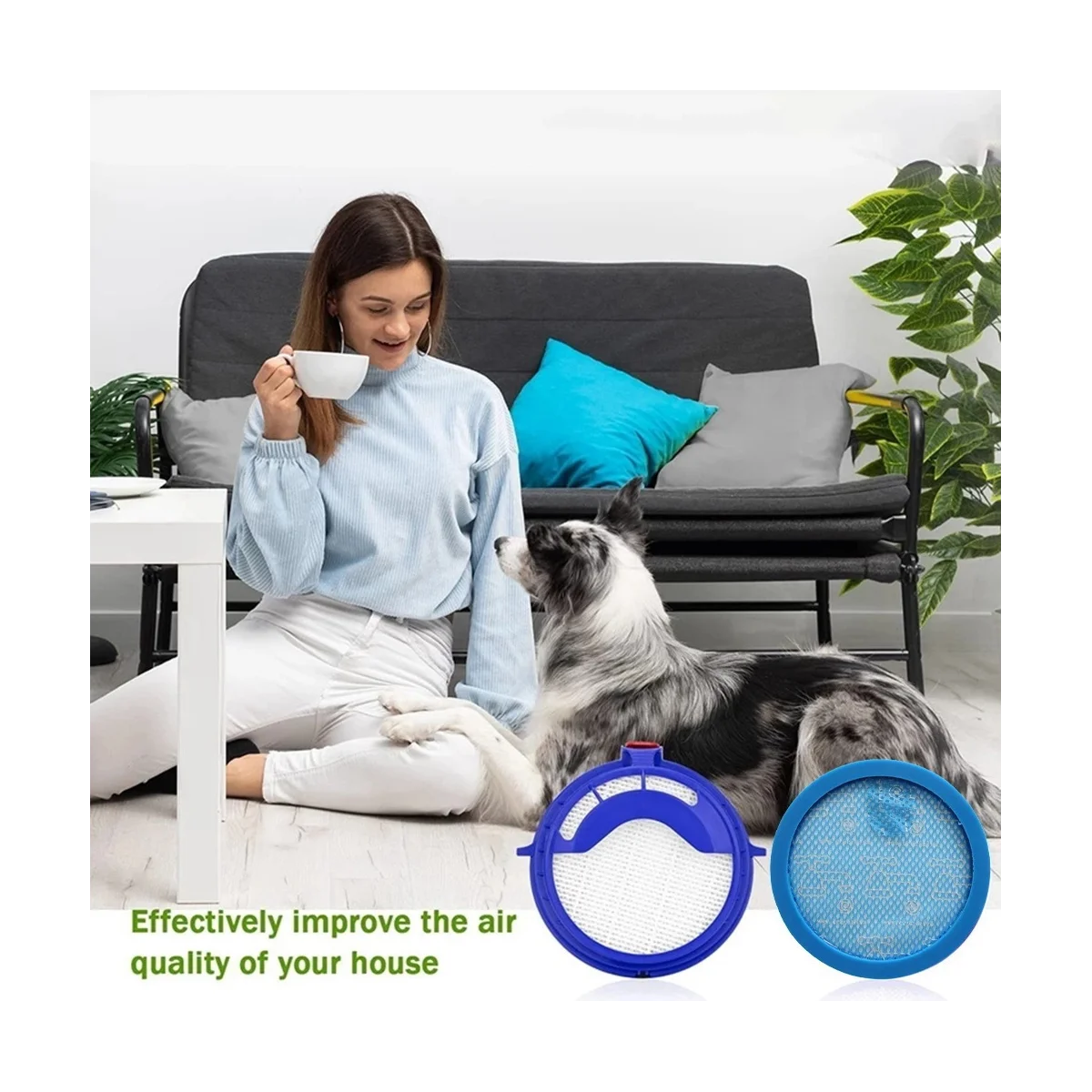 Tela De Filtro Frontal Para Aspirador Dyson DC24, Elementos De Tela De Filtro HEPA, Filtro De Motor De Algodão, Acessórios