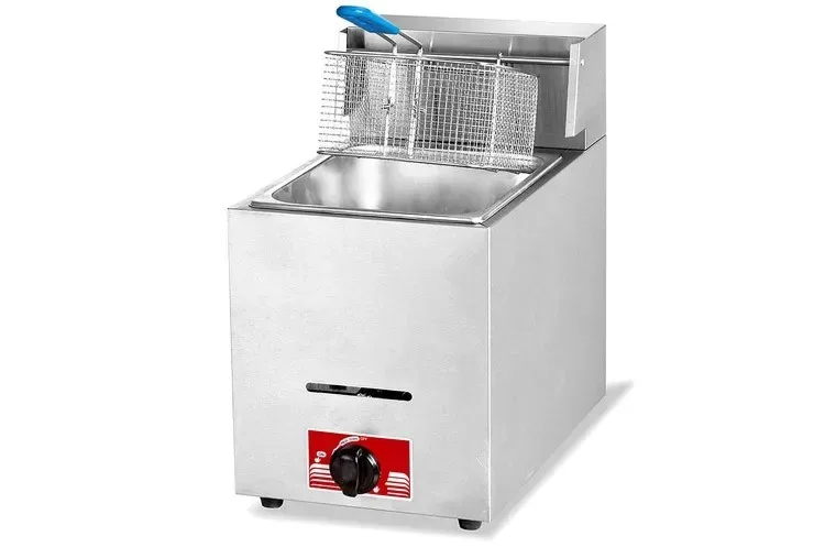 Linkrich LR-GF5.5-1 مقلاة عميقة تجارية من الفولاذ المقاوم للصدأ سعة 6 لتر تعمل بالغاز لاستخدام المطاعم للفنادق والمحلات الغذائية للاستخدام المنزلي #3