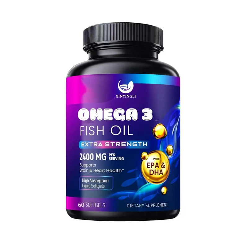 

Omega 3 Fish Oil Supplement -2400mg per serving of fish oil, containing fatty acids EPA and DHA, providing immune support