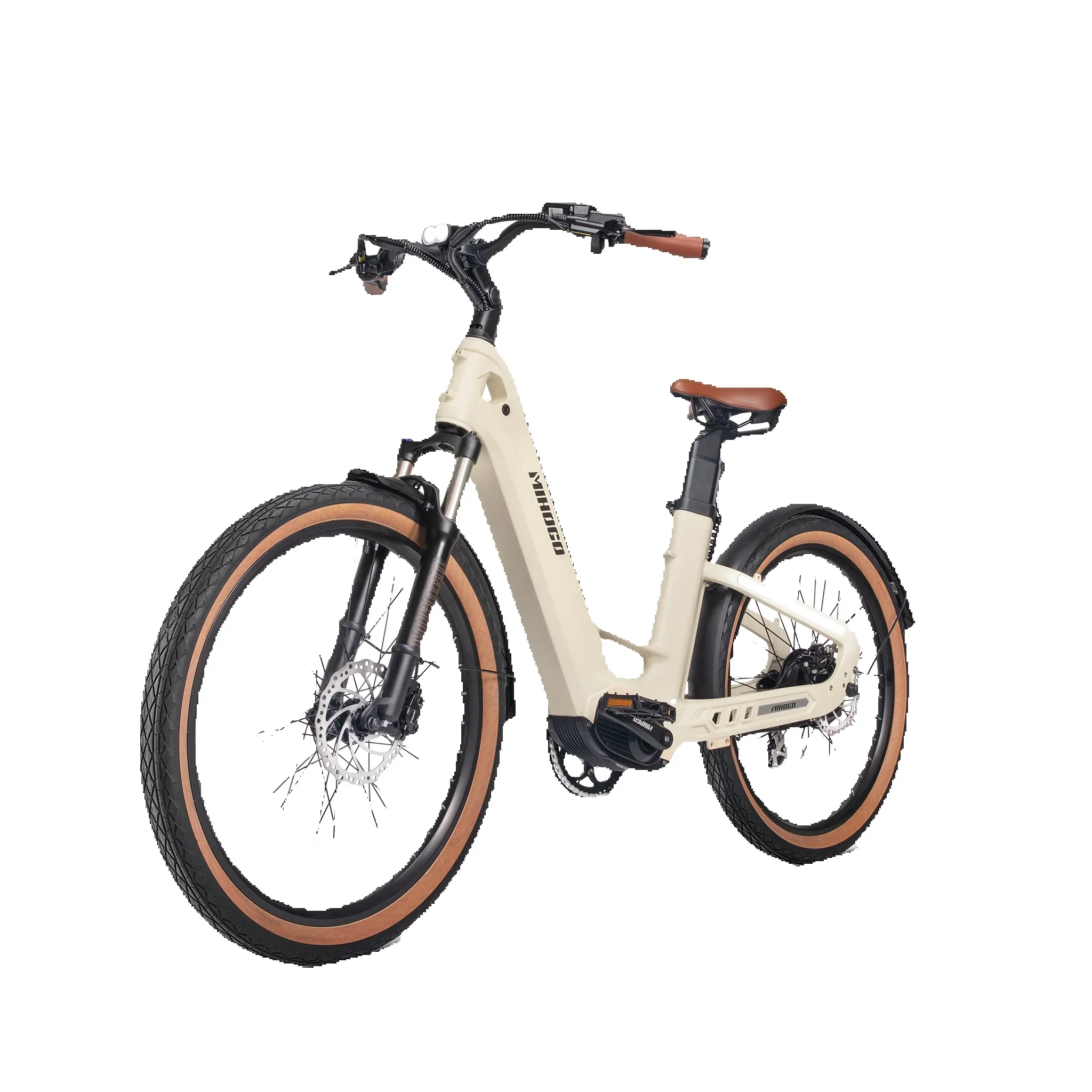 MIHOGO Air Carbonfaser-Rahmen Erwachsenen-Elektrofahrrad Urban E-Bike 26 Zoll Aufblasbare Reifen E-Bike 250W 48V 19.2AH Elektrofahrrad
