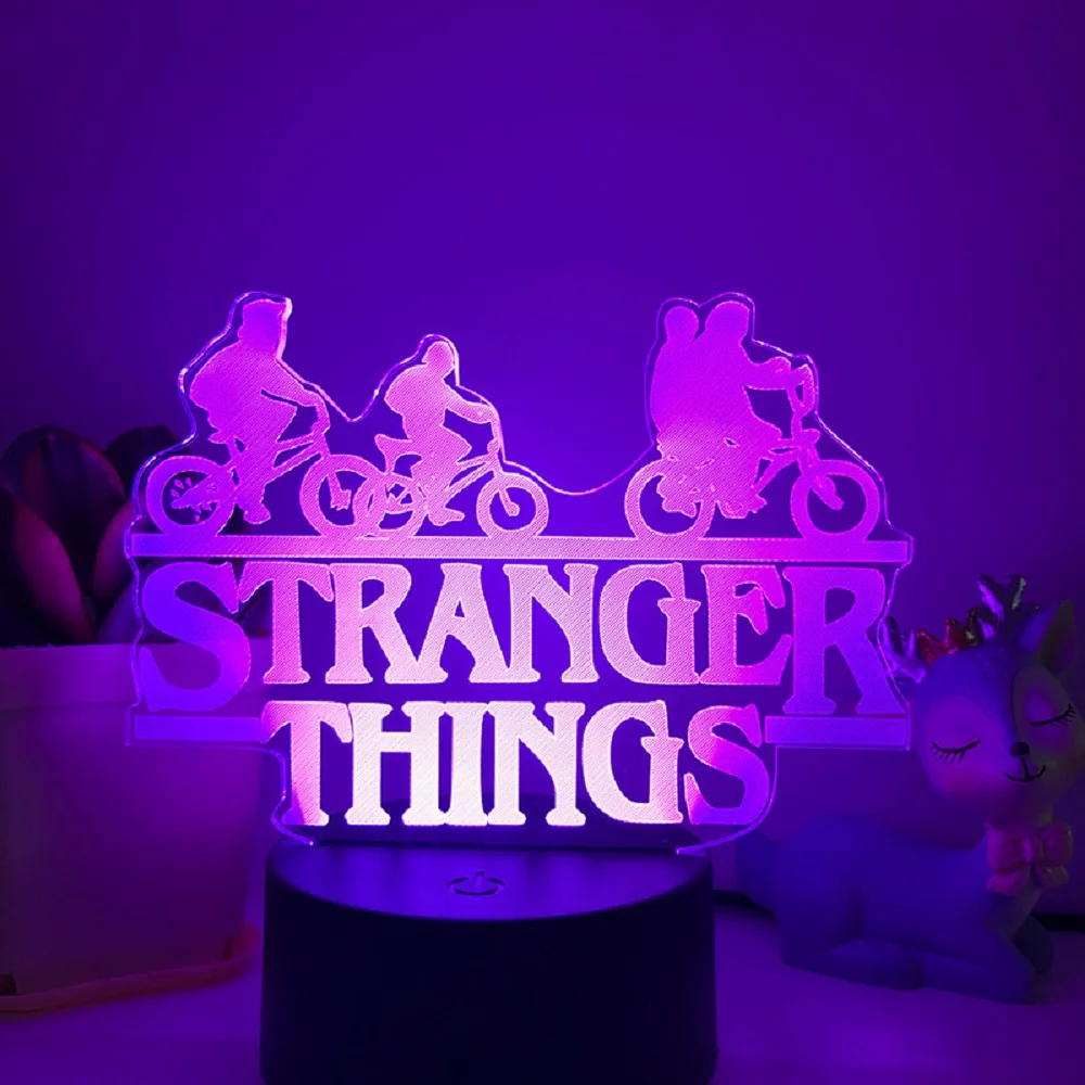 Hot Toys US TV Series 3D Touch Night Light 7 Colours Gradient Night Light Illusion Night Light Decoration RoomThe best gift of a