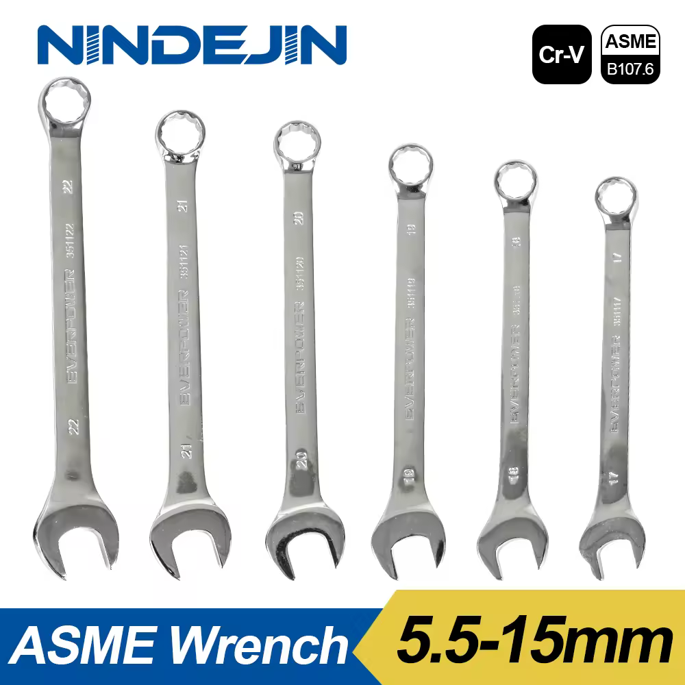 NINDEJIN 1pc clé à fourche outil 5.5 6 7 8 9 10 11 12 13 14 15mm clé combinée clé hexagonale pour écrous hexagonaux