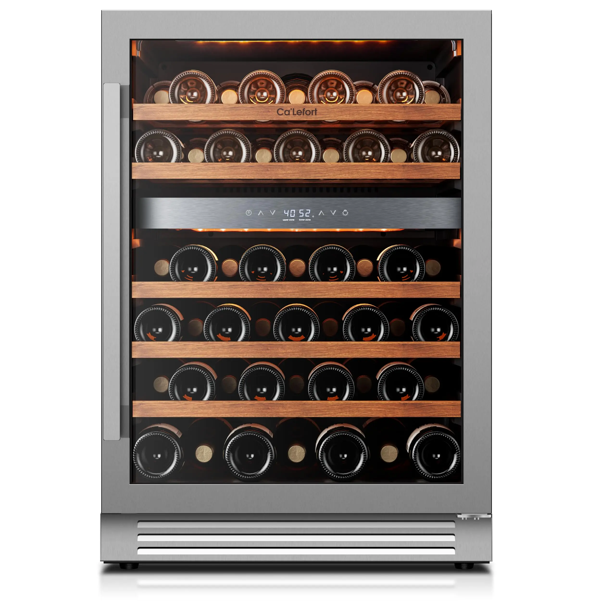 24 Inch Wine Fridge, 51-Bottle Built-In Wine Cooler
