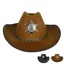 New Softcloth Western Cowboy Cap Vintage Big-edge Gentleman Cowgirl Jazz Hat Holidays Party Cosplay Sunset Travel Beach Hat