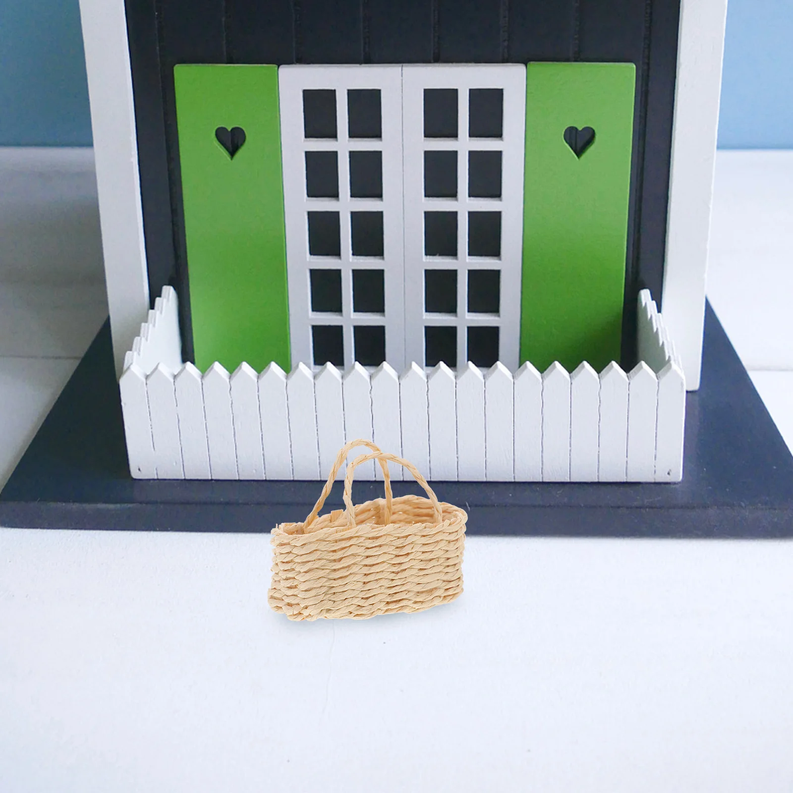 Baskets Mini Rattan House Crafts Accessory Furniture Dollhouse Model Adornments Layout Child