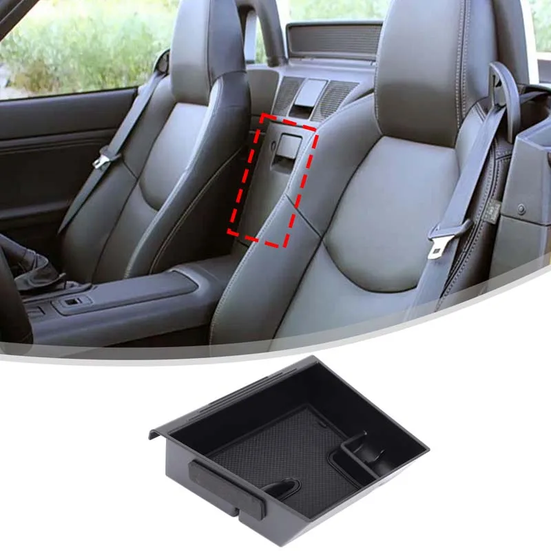 

For Mazda MX-5 2009-2014 ABS black car center armrest box storage box tray car interior modification accessories