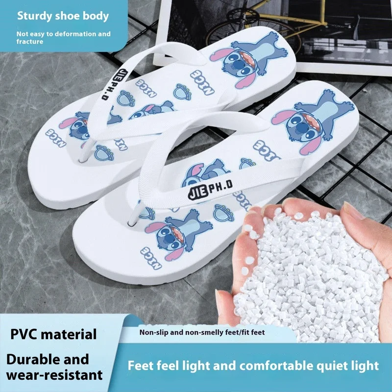 Disney Animation Summer New Stitch pantofole infradito Boy Cartoon Beach Sandals sandali carini antiscivolo regalo di compleanno per ragazze