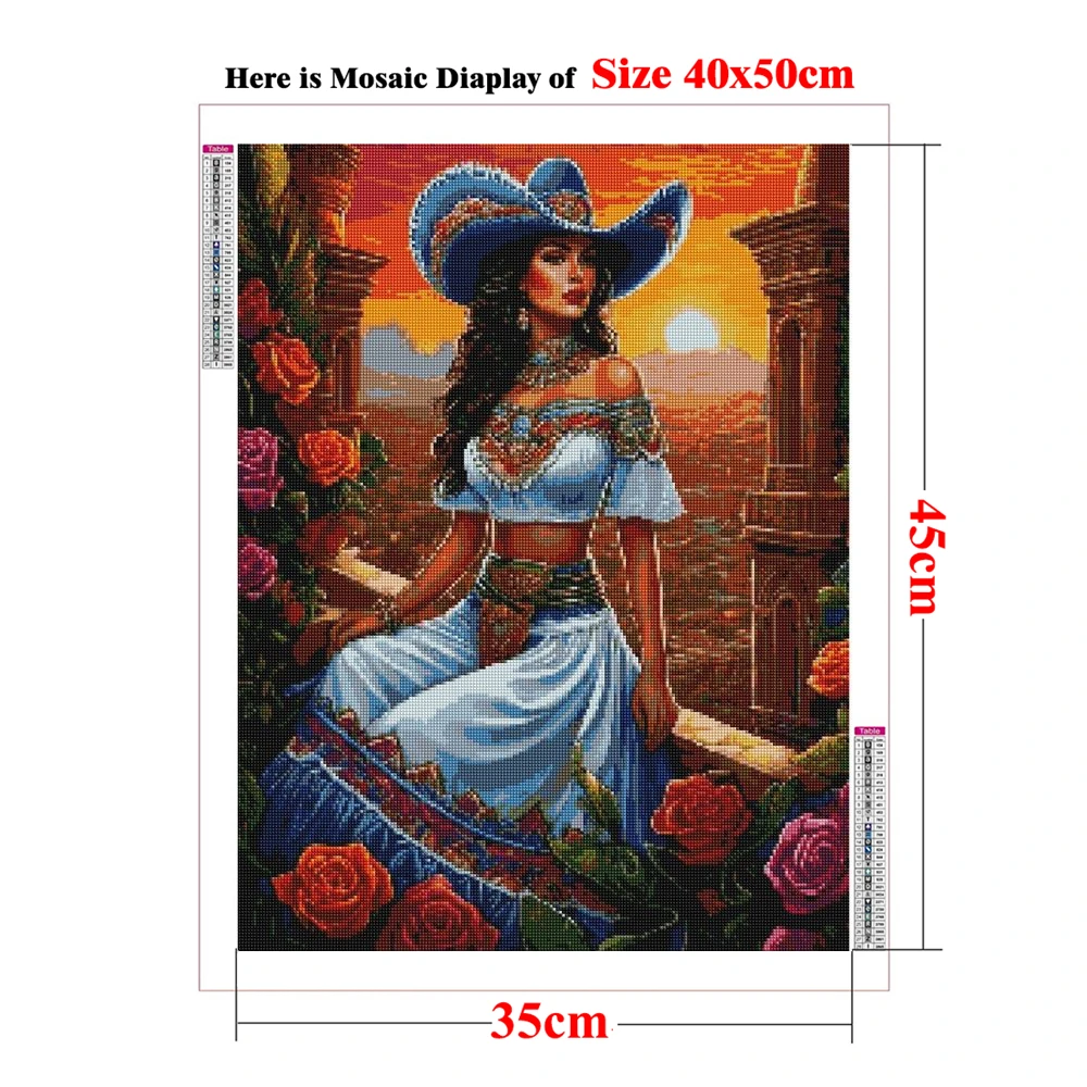 Diy Diamond Mosaic Kit Mexican Woman with Calla Lilies Full Diamond Painting Mosaic Wall Art Colorful Boho Fiesta New Collection