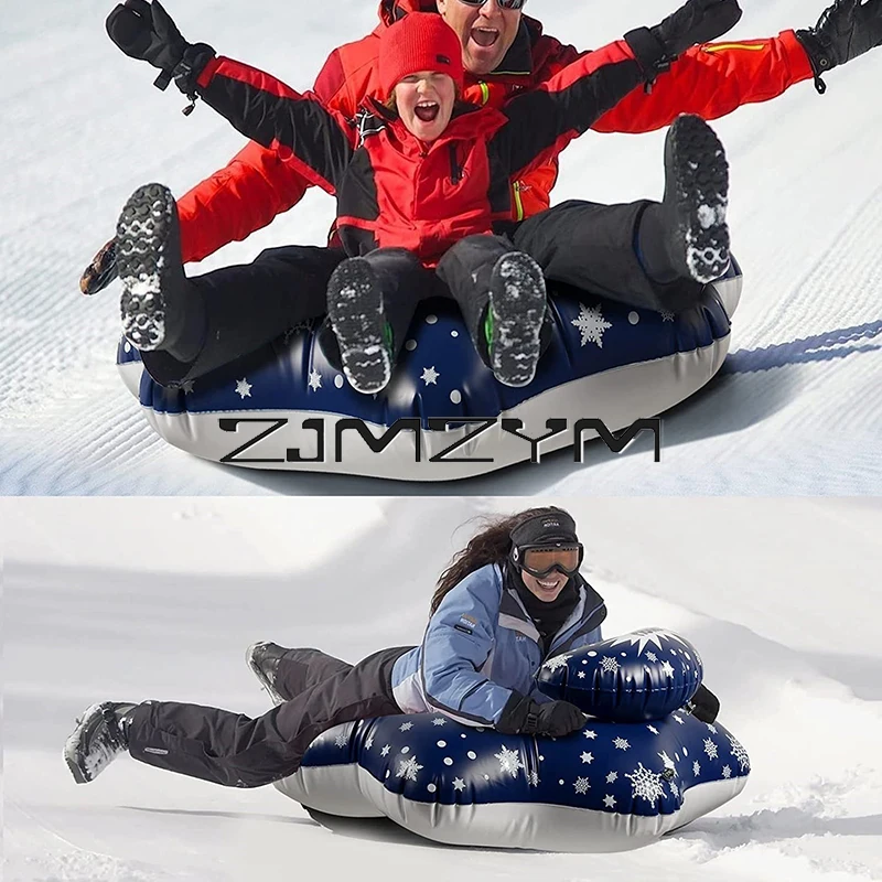 PVC Inflatable Snow Sking Ring Ski Ring Winter Sports Inflatable Skiing Circle Rings Adult Inflatable Snowboard Supplies