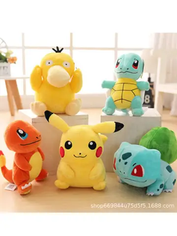 20cm Pokemon Stuffed Plush Toys Kawaii Pikachu Raichu Jenny Turtle Anime Doll Kids Birthday Christmas Gift