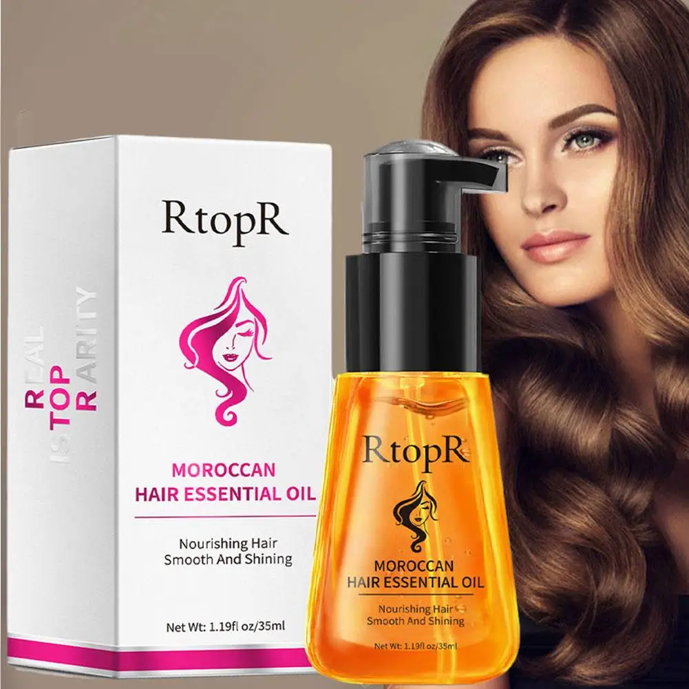 

RtopR Moroccan Prevent Hair Loss Product Hair Growth Essential Oil Easy To Carry Hair Care Nursing 35ml Both male and female can