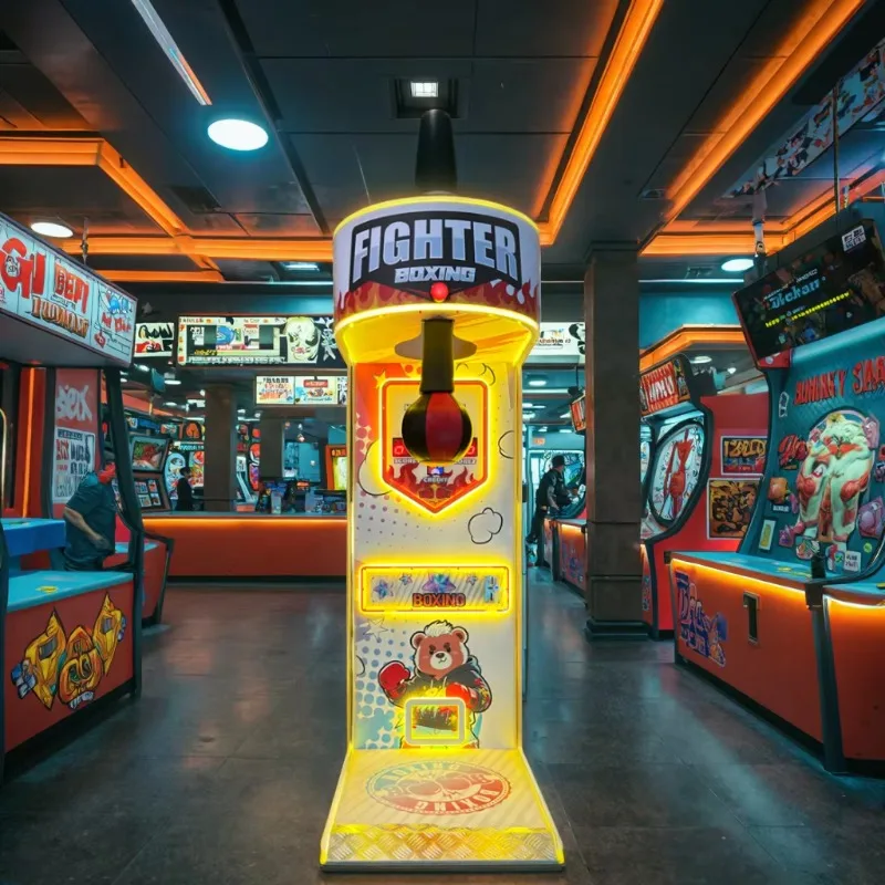 2026 Hot Sale Metal Coin-Operated Arcade Boxing Punching Vending Games Machine  English for Children Suitable Street Customized