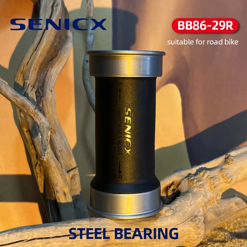 

SENICX Bicycle Bottom Bracket BB86 Suitable for SRAM Crankset 28.99mm Axis Pressfit Dub Central Movement Steel Road Bike Bearing