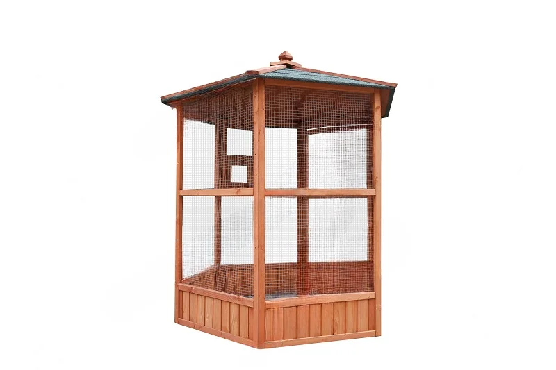 Chinese Fir Sustainable Wood Assembly Bird House Large Home Wooden Bird Cages Parrot Cage