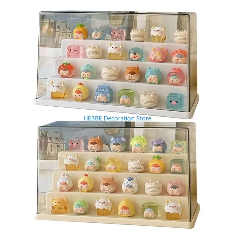 B0KC Portable Acrylic Display Case Organizers For Home Decors And Collection Protect