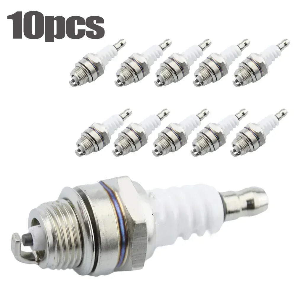 10 Pcs Spark Plug For L7T BM6A BPMR7A RCJ6Y RCJ7Y WSR5F For Trimmer Blower Chainsaw Brushcutter Gas Scooters Pocket Bikes ATV