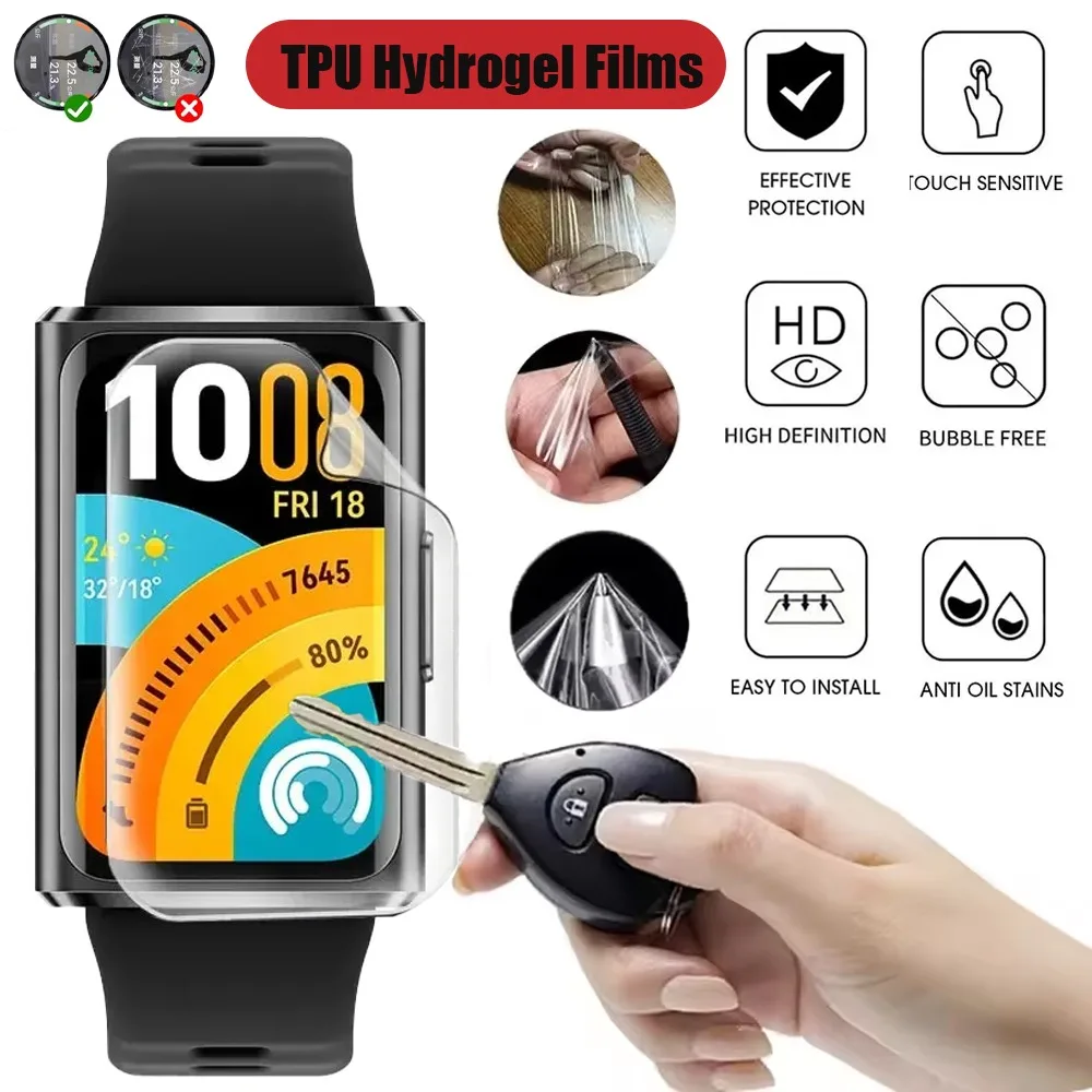 TPU Hydrogel Films for Huawei Band 11 Smartband Soft Screen Protector Cover for Huawei Band 11 Pro Clean Protective Film Case