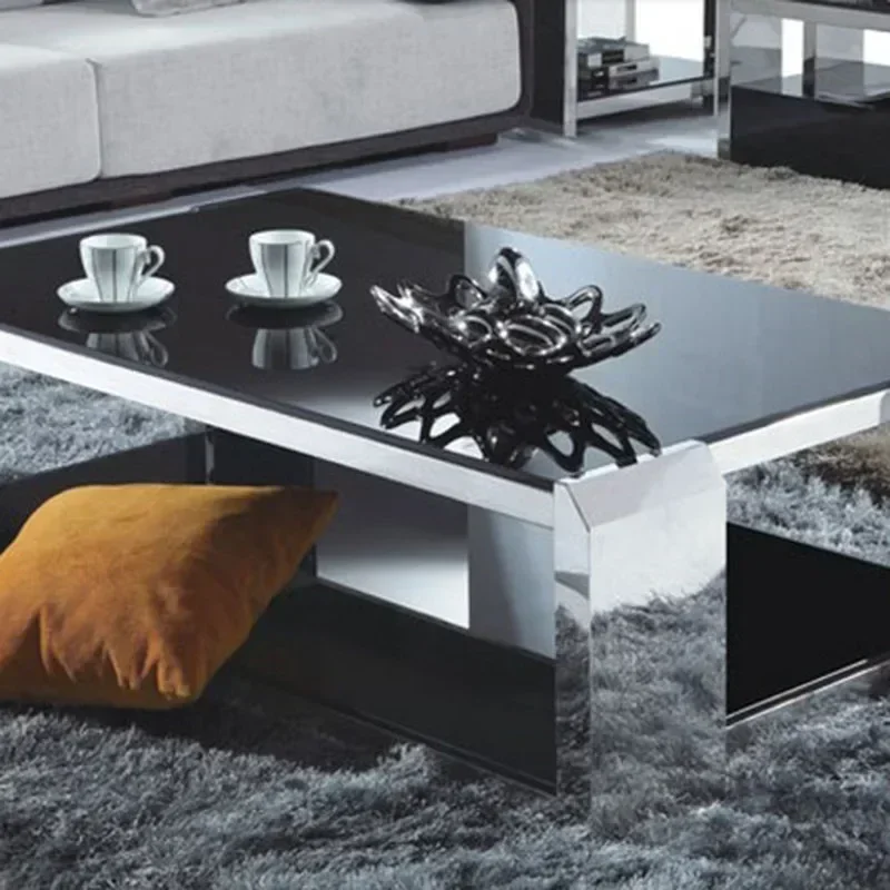 Modern Luxury Coffee Table Trau Sofa Black Small Living Room Coffe Table Wood Apartamento Mesa De Centro Bedroom Furniture