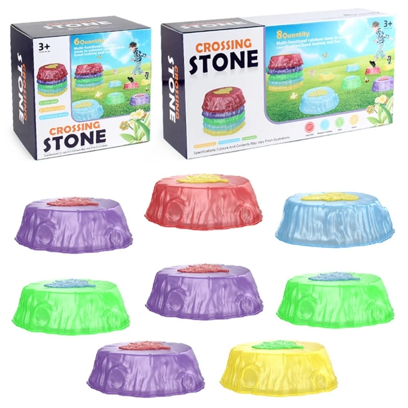 

Interactive Lighted Sensory Stepping Stone for Kids Colorful Training Activity Board Coordination Game Supplies