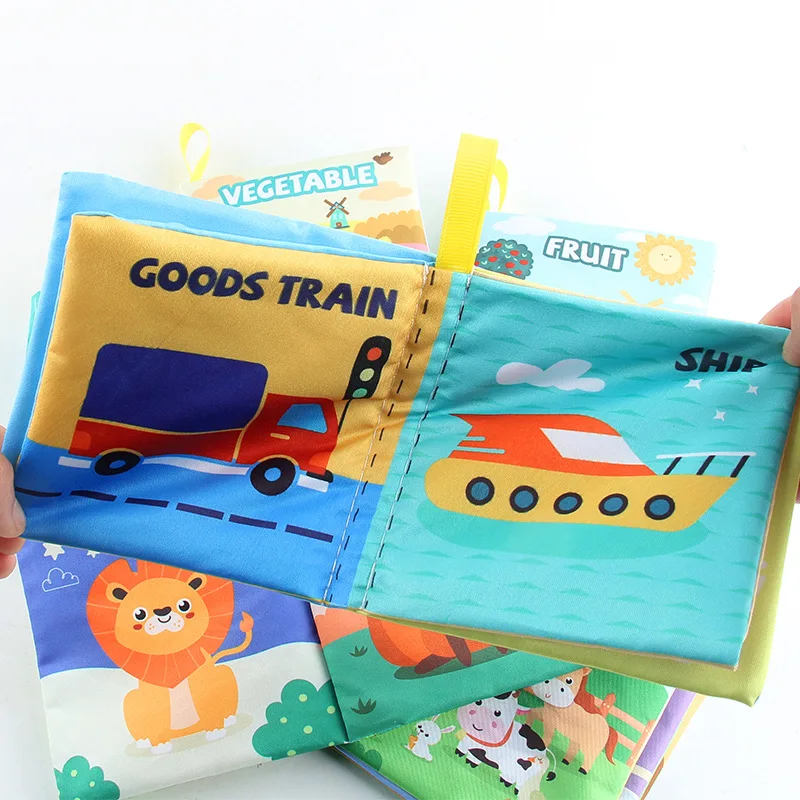 كتاب قماش ناعم للأطفال، مناسب لحديثي الولادة، لعبة التعليم المبكر لعائلة الحيوانات ثلاثية الأبعاد، هدية للأطفال، الاختيار المثالي