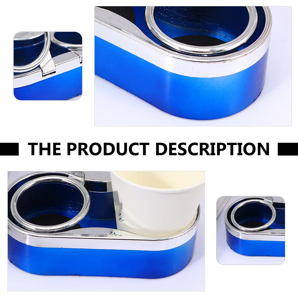 قطعتان من حامل أكواب الماء للسيارة - حامل مشروبات بقبضة قوية للمركبة، تخزين كوب مزدوج مضاد للانزلاق لملحقات السيارات وسيارات الدفع الرباعي