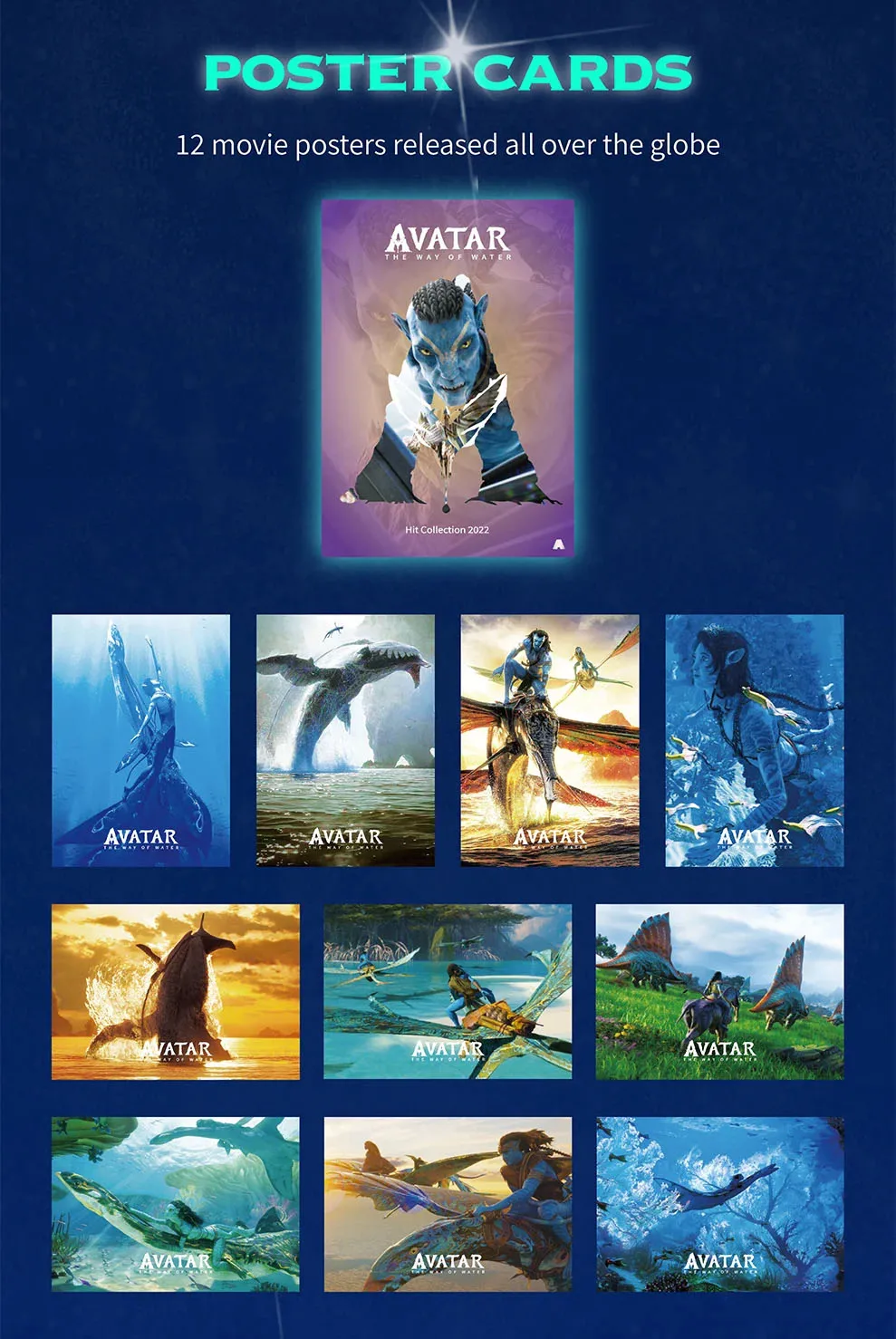 New Film The Way Of Avatar Water Collection Card Film Character Jake Sully Niteli Miles Quaritch Periphery Card Child Toy Gift