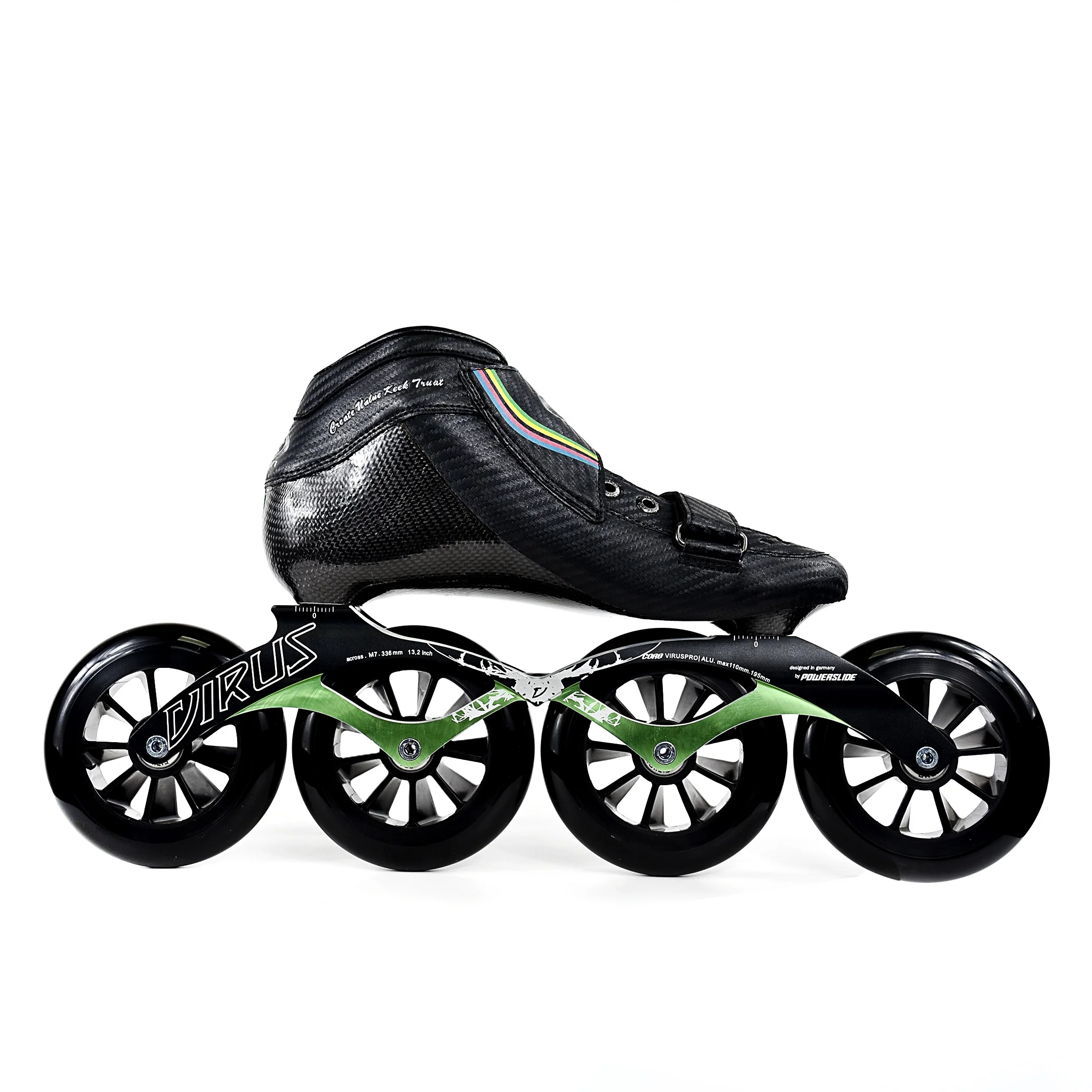 Wholesale High-end High Class 110mm 4 Wheels Carbon Fiber Speed Skating Shoe For Racing