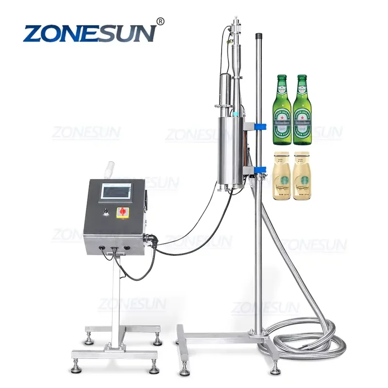 2026 CE ZS-LN01 Full Automatic Juice Beer Beverage Cooking Oil Can Bottle Liquid Nitrogen Filling Dosing Machine