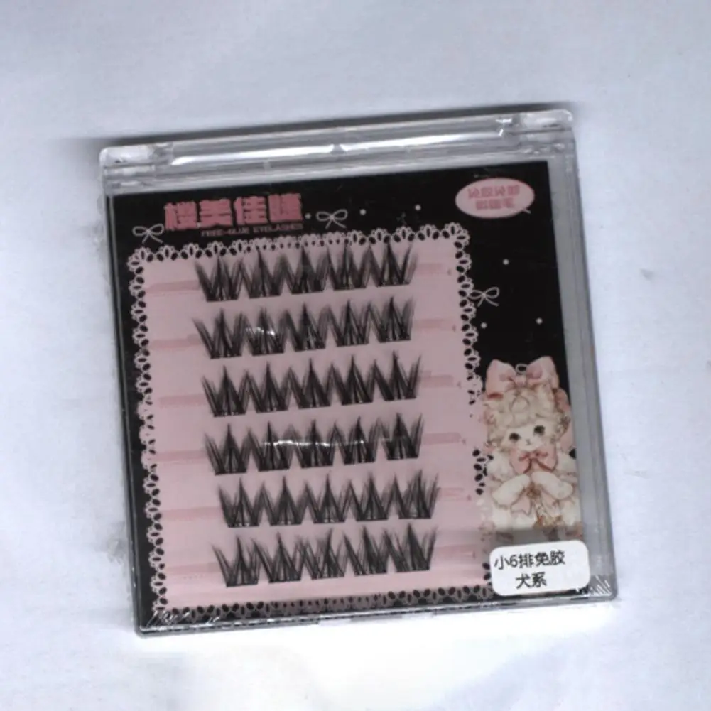 Faux-cils auto-adhésifs sans colle, grande capacité, œil de renard moelleux, Volume naturel, réutilisables, faciles à enlever