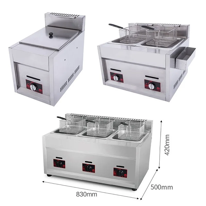 Low-cost snack machine Commercial three cans of 6LX3 fryer High quality and high material - view 2