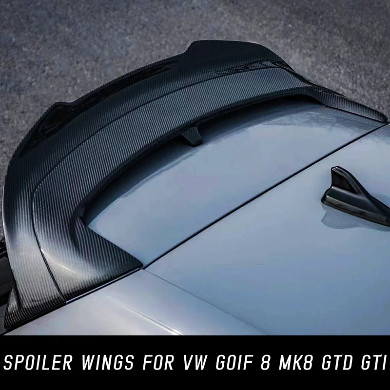 

For VW Volkswagen Golf 8 MK8 GTI GTD R 2020-2023 Carbon Fibe Rear Roof Trunk Lid Spoiler Wings Car Exterior Tuning Accessories