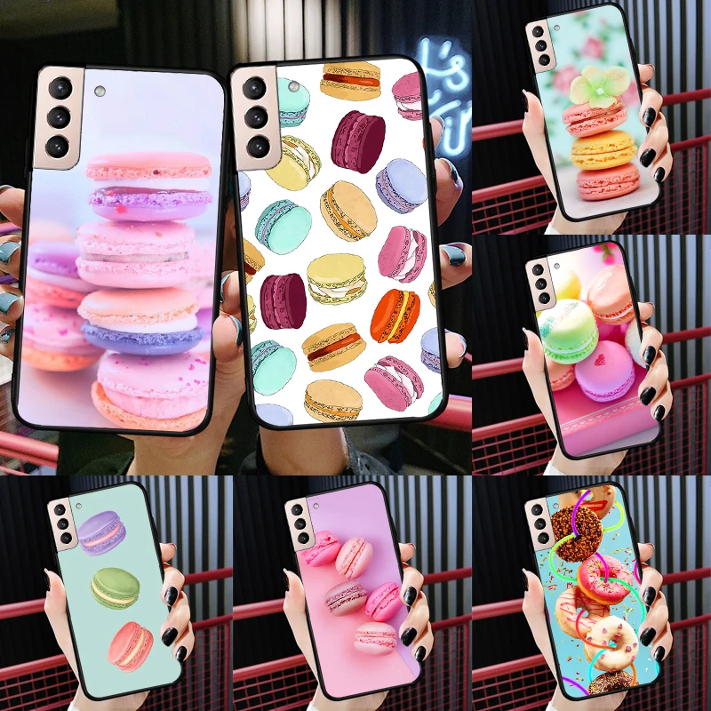 Macarons Cake Dessert Cute Case For Samsung Galaxy J7 J5 J1 J3 2016 A3 A5 2017 A6 A7 A8 A9 J8 2018 J4 J6 Plus Coque