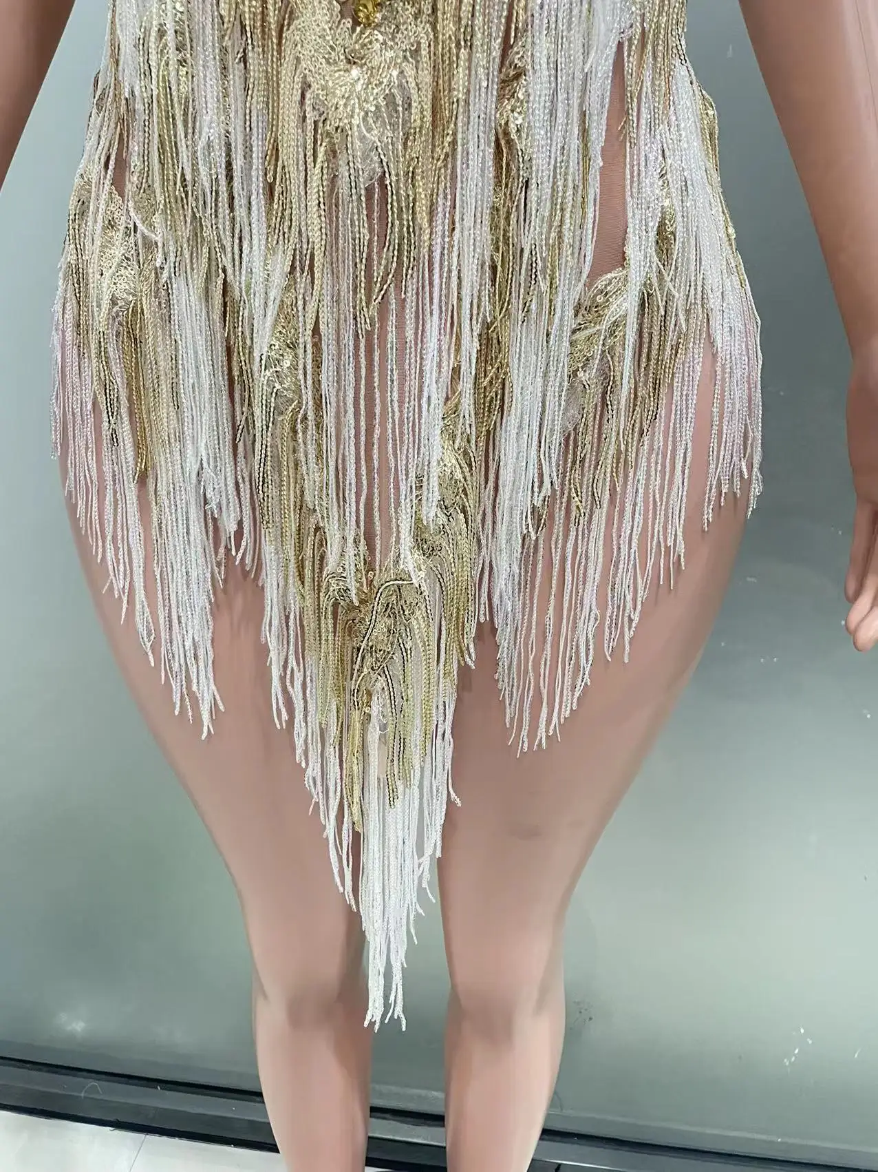 الأسهم سباركلي حجر الراين هامش فستان للنساء مثير راقصة تظهر احتفال الزي حفلة موسيقية حفلة عيد ميلاد DJ بار ملهى ليلي ازياء