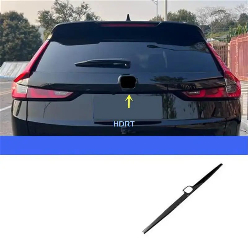 Rear Trunk Strip Tail Door Trim Middle Mesh Grille Frame For Honda CR-V CRV 2023 + Car Styling Protector Decoration Accessories