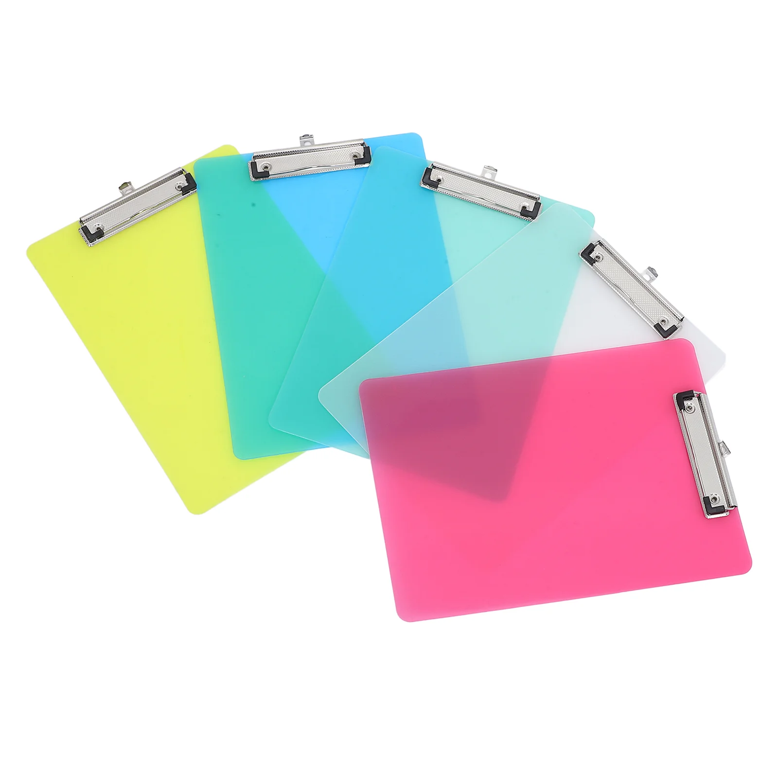 

5 Pcs Clip Board Writing Pad Plastic Portable Boards Clipboards for Classroom Office