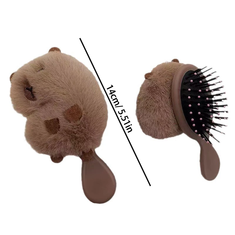 1pcs Funny Capybara Air Cushion Comb Kapibala Head Massage Airbag Comb Anti-Static Portable Travel Girl Hair Combs Styling Tool