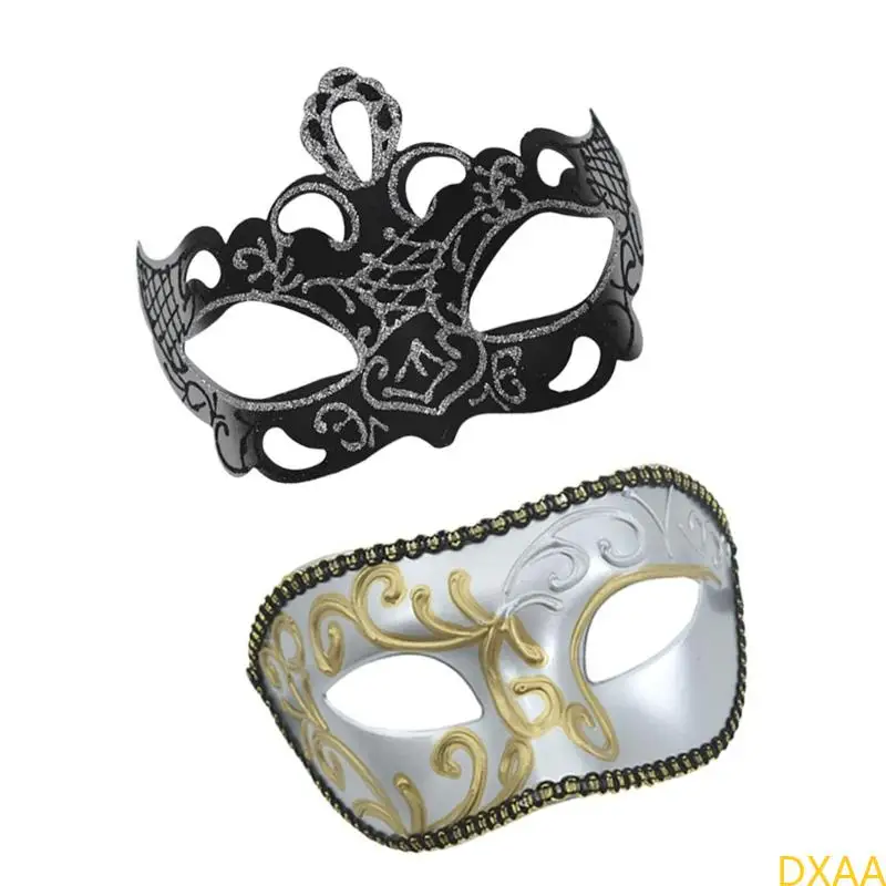 DXAA Half Face Masquerade Mask Masquerade Costume Accessory for Men Women Halloween