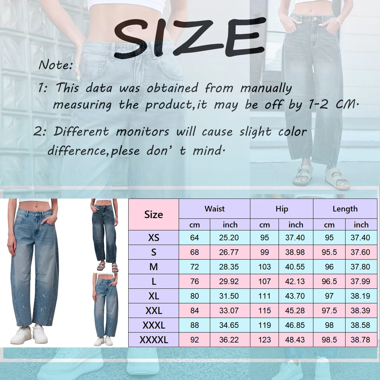 Damskie luźne dżinsy z wysokim stanem Harem Jeans Ladies Boyfriend Jeans Straight Denims Curve Size Blue Jeans Women Denim Pants