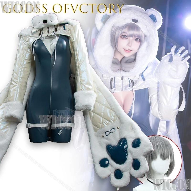 

Neve Game женский боди из искусственной кожи с большими когтями, подлинный костюм для косплея Holi Special Editionop, наряд Navidad Carnival