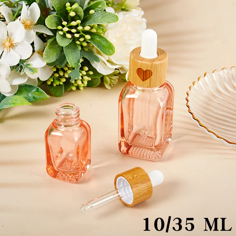 

10/35 ml Refillable Clear Mini Empty Glass Dropper Bottle Protable Travel Aromatherapy Liquid Dispenser for Essential Oil