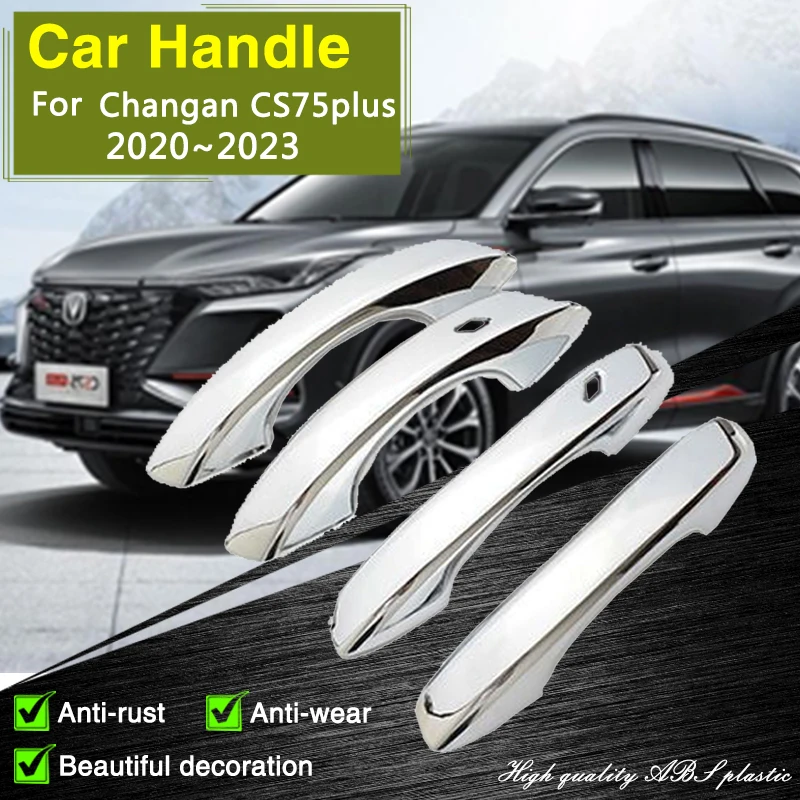 

Наружная хромированная крышка дверной ручки для Changan Cs75 Plus 2020 2021 2022 2023 cs75plus, аксессуары для автомобиля, гаджет, защитные мешалки