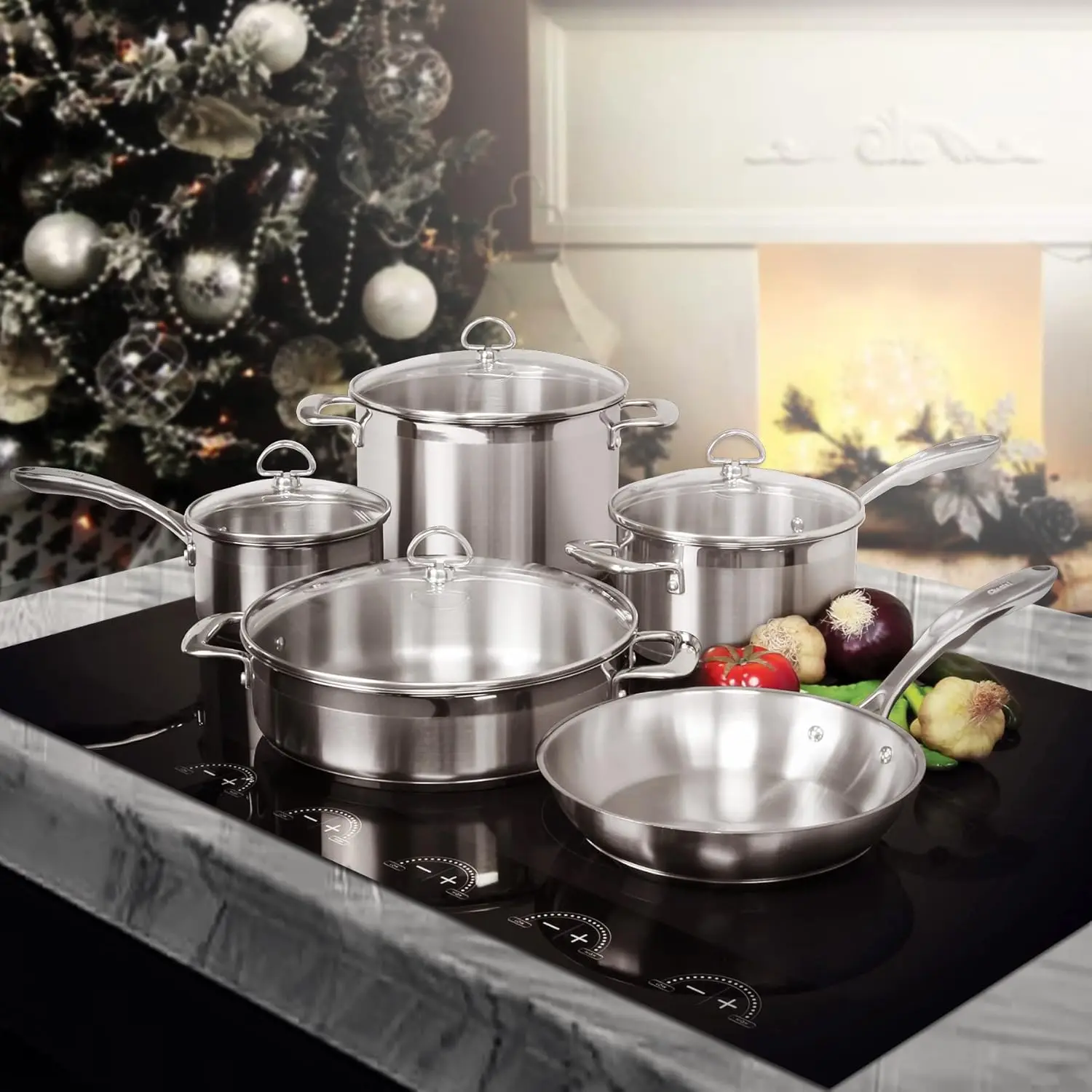 

Chantal Induction 21 Steel 9 Piece Cookware Set cookware sets pots and pans